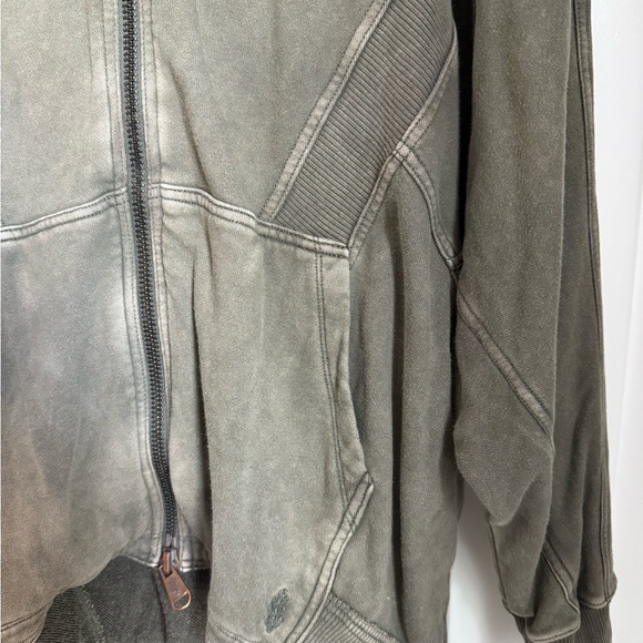 Free People Movement All Your Love Solid Hoodie in a green/olive color. Size XS. - Picture 4 of 6